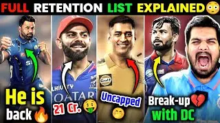 KISNE KIA BEST RETENTION 🤑 | IPL 2025 ALL TEAM RETENTION LIST😳 |  REMAINING PURSE AND RTM😎. #ipl2025