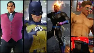 Kazuya Mishima, Sinestro Corps Batman, Human Torch & Johnny Cage '92 - Skin Mod Showcase - MK1