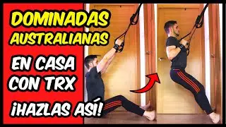 Cómo hacer DOMINADAS EN CASA SIN BARRA ✅ Dominadas Australianas en TRX | Anillas 🔥 TUTORIAL