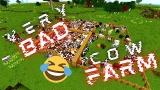 Minecraft - THE WORST COW FARM EVER!!!