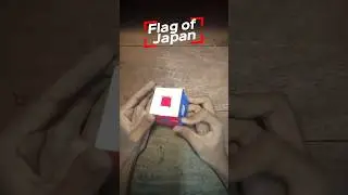 Making the flag of Japan in a Rubik's cube  