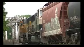 BNSF 8843 with Executive 9743 E, EPIC Shave and Haircut @ E. Oregon, Ill 5.22.13
