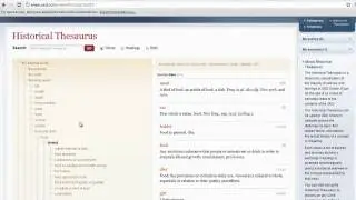 Historical Thesaurus of the Oxford English Dictionary (1): examining words