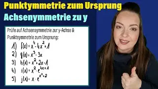 Achsensymmetrie und Punktsymmetrie | Ganzrationale Funktion und e-Funktion | einfach erklärt