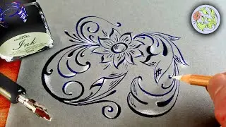 Pen and Ink Ornament Drawing