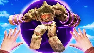 Using Black Magic to FIGHT this HUGE GOLEM... (Blade and Sorcery VR)