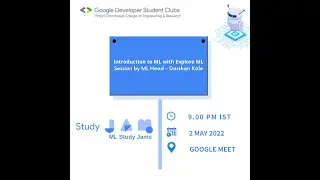 ML Study Jams | Session 1 | Explore ML
