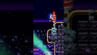Sonic zipping around the pinball playground - Sonic Mania