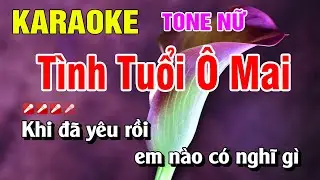 Karaoke Tình Tuổi Ô Mai Tone Nữ Nhạc Sống Dễ Hát | Nguyễn Linh
