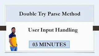 Double Try Parse Method | User Input Handling | C sharp Console Application