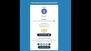 Giveaway winner for the first week of November 2021