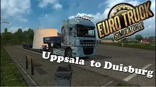 Euro Truck Simulator 2 trip from Uppsala  to Duisburg ( Heavy Load )