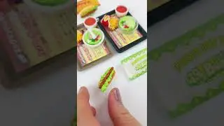 Hot dogs, Salads, Soups and French fries Set - Burger Shop Miniature for Collectors #shorts