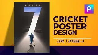 How to Design a Cricket poster in mobile using picsart | Sports Poster Design easy tutorial ft.Dhoni