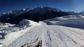 DISCESA POWER MONTE NARA LEONTICA NEVE SLITTA BOB VELOCE