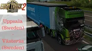 ETS2 V1.28 ProMods V2.18 + RusMap V1.7.4  : Uppsala(Sweden) -   Västerås(Sweden)