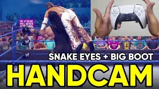 HANDCAM - Keep him in the corner and make him pay with the SNAKE EYES + BIG BOOT combo! | WWE 2K24