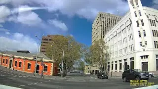 TASMANIA, Australia  -  HOBART, 4K driving from Mt Wellington to the city
