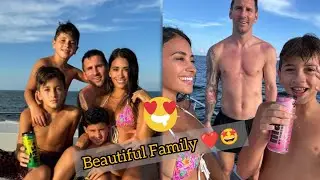 Lionel Messi And Antonela Roccuzzo With Sons ❤️✨ Beautiful Family Moments