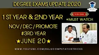 DEGREE EXAMS UPDATE || AP,TS DEGREE TIME TABLE RELEASED 2020 | | Degree exams eppudu||UG examsupdate