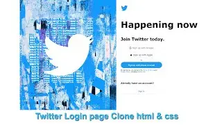 Twitter Login page using html and css | Imakedesigneasy