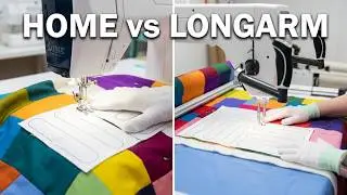 Machine Quilting on Home Machine & Longarm - Checkerboard Stencil!