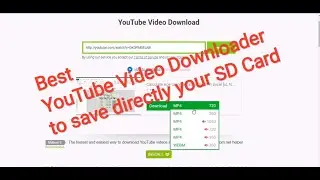 Download Any youtube video save to your drive or SD Card directly How to download youtube video