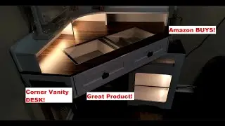 Corner Vanity Desk with Mirror and Lights! (Building/Setup!)