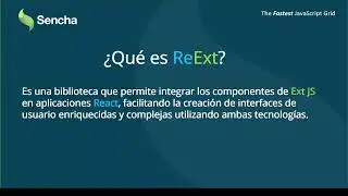 Sencha Cafe LATAM: ReExt: Cientos de componentes Front End para Desarrolladores React
