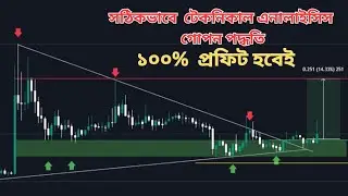 📊Symmetrical Triangle Pattern | bangla cryptocurrency |🔥 technical analysis | Bangla tutorial