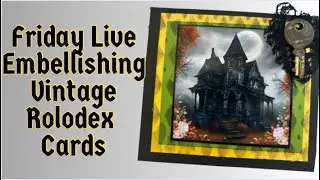 Friday with Jovi and Bexx #gothicgirlscollab Embellished Vintage Rolodex Cards