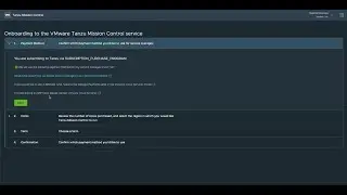 VMware Tanzu Mission Control Activation on VMware Cloud Partner Navigator