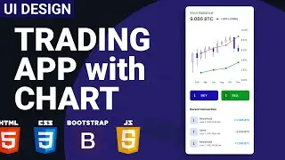 Crypto Trading App UI - Speed Code - HTML CSS Bootstrap | canvas js chart