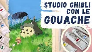 Dipingo un'illustrazione nello stile dello STUDIO GHIBLI con le GOUACHE - Il mio vicino Totoro
