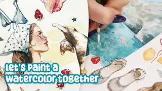 let’s paint together ✦ watercolor process & Q&A about my art retreat