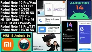 MIUI 15 Android 14 New Feature/MIUI 14 Note 10/10S/10 Pro/Max India/MIUI 14 May Update/MIUI 13 India