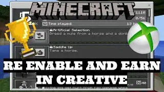 How to RE-ENABLE and get achievements in CREATIVE minecraft xbox (WORKING 2022)