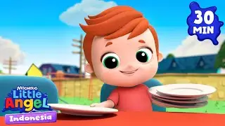 Bantu bersihkan meja juga | Little Angel Bahasa Indonesia | Kartun dan Lagu Anak