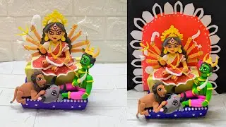 Durga Puja special maa durga making with clay 😍❤️/ step by step #diy #clayart