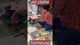 ♻️Old clothes ♻️ reused 💡#short #doormat #handmade