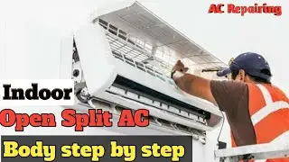 how to opening front cover indoor Split AC body step by step @fully4world @HVACS @diyhvacguy @HVAC