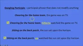 Dangling Participles - Grammar Lesson