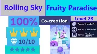 Rolling Sky | Co-Creation Level 28 Fruity Paradise ⭐⭐⭐⭐⭐