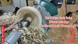 Get Sharper Tools Today 3 Homemade Jigs for Bench Grinder Sharpening !!!