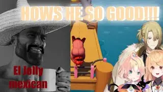 Pomu Millie and luca Vs A CHAD GANG BEAST PLAYER【NIJISANJI EN】