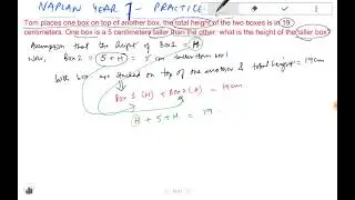 Naplan Math Year 7   making assumptions 2