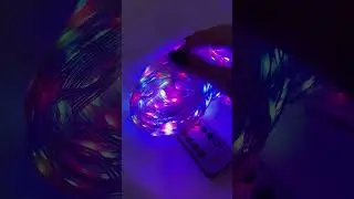 Гирлянда Стринг-Капли светодиодная с USB, динамическая с пультом RGB D6317