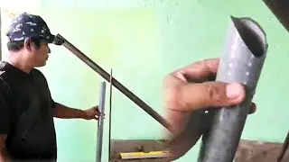 Notching Pipe for Railing / handrail Column any degrees and any size ( tagalog tutorial )