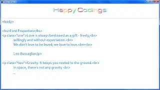HTML | Body tag font family
