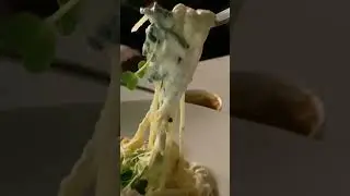 White spaghetti|| Italian food|| cheesy||😍😍😍
